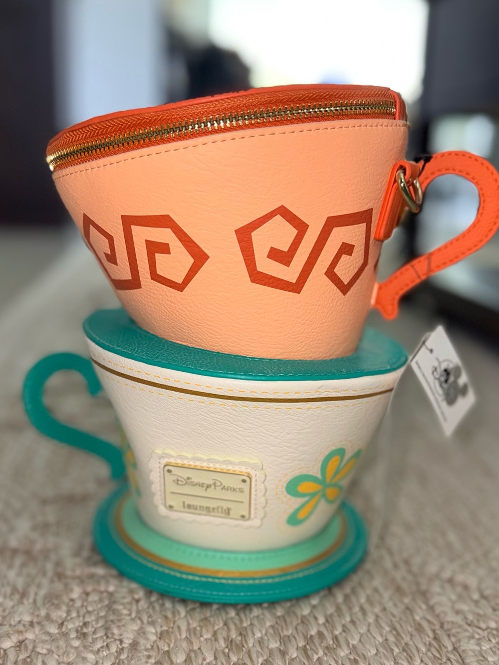 NEW Disney Park Loungefly Tea Party Alice In Wonderland Tea Cup Purse Mad Hatter